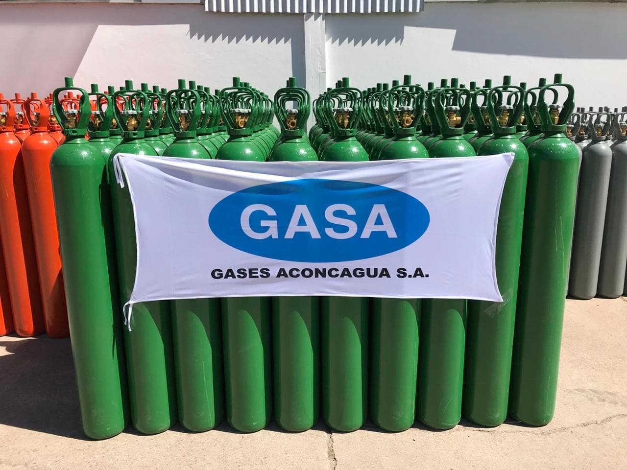 Cilindros de gases industriales de Gases Aconcagua S.A.